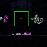 a video game with susie 's hp displayed