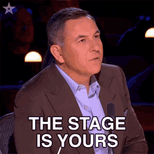 The Stage Is Yours David Walliams GIF - The Stage Is Yours David Walliams Britains Got Talent GIFs