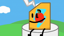 a cartoon drawing of a house with an apple on its face and a sign that says " no contact this is butter "