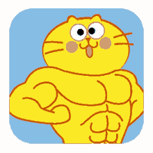 happy happycat muscle fat cat