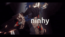 a pixelated image of a person with the word ninhy on the bottom right