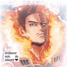 a drawing of endeavor solo de edward with a rabbit in the corner