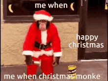Monkey Christmas GIF