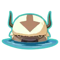 a cartoon of a buffalo with an arrow on its head