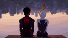Miles Morales Gwen Stacy GIF - Miles Morales Gwen Stacy Spider Man GIFs