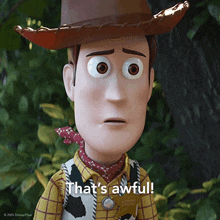 a toy story character says " that 's awful "