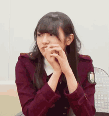 考える 渡辺梨加 わたなべりか Rika Watanabe 欅坂46 GIF