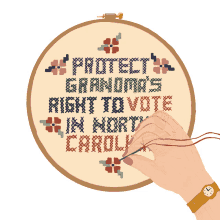 protect grandmas right to vote in north carolina cross stitching stitching protect grandma senior citizen