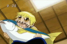 Zatch Bell Eating Fish GIF - Zatch Bell Eating Fish Hungry GIFs