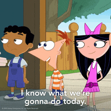 perry the platypus says " i know what we 're gonna do today " in a cartoon