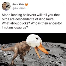 Duck Dinosaur GIF - Duck Dinosaur Moon Landing GIFs