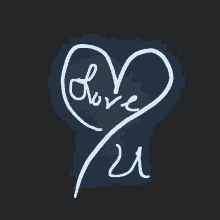 a heart with the word love written in it