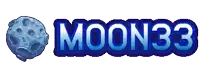 a logo for moon33 with a blue moon