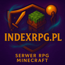 a logo for indexrpg.pl with a sword and a block