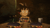 a close up of a cartoon character 's face
