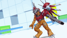 a cartoon character with a gun and a helmet that says ' t.t. ' on it