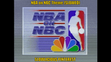 a nba on nbc logo is shown on a screen