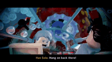 Lego Star Wars Han Solo GIF - Lego Star Wars Han Solo Hang On Back There GIFs