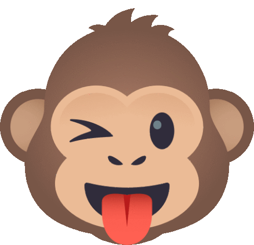 Stuck Out Tongue And Winking Monkey Monkey Sticker - Stuck Out
