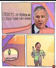 objects in mirror are closer than they appear and mo ass