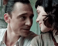 tom hiddleston couple smile happy