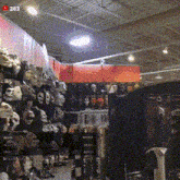 a display of masks in a store with the number 263 in the corner