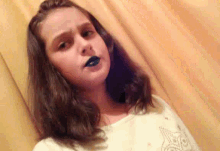 Girl In Blue Lipstick GIF - Girl In Blue Lipstick GIFs