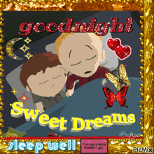 a goodnight sweet dreams sleep well greeting card