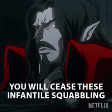 You Will Cease These Infantile Squabbling Dracula GIF - You Will Cease These Infantile Squabbling Dracula Castlevania GIFs