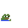 a pixel art drawing of a frog smoking a cigarette