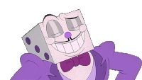 Worried King Dice Sticker - Worried King Dice The Cuphead Show Stickers