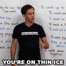 Youre On Thin Ice Benjamin GIF - Youre On Thin Ice Benjamin Learn English With Benjamin GIFs