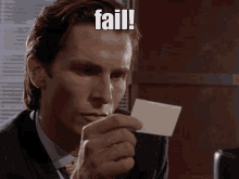 Fail Failure GIF - Fail Failure American Psycho GIFs