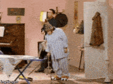Dawn-french Cleaning-floor GIF