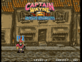 a video game called captain wayne vacation desperation shows a man holding a gun