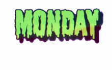 monday floating text slime text transparent