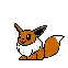 a pixel art drawing of an eevee with wings .