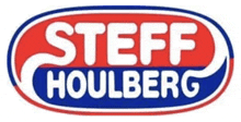 the logo for steff houlberg is red and blue