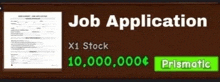 a job application with a picture of a resume on a wooden board with a green button .