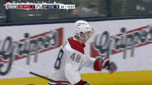 a hockey player with the number 48 on his shirt