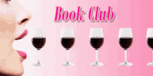 book club wine air quotes ladies night thirsty thursday
