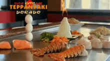 Sushi Kytto Teppanyaki GIF - Sushi Kytto Teppanyaki Fire GIFs