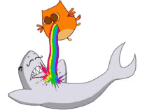 Shark Vomit GIF - Shark Vomit Rainbow GIFs