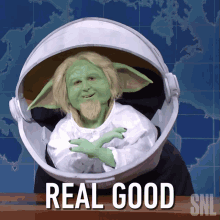 Real Good Baby Yoda GIF - Real Good Baby Yoda Kyle Mooney GIFs