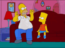 Homer Choking Bart GIF - Simpsons Angry Furious GIFs