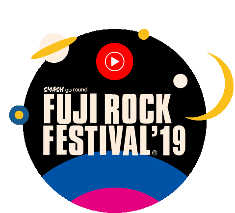 Fuji Rock Festival19 Moon Sticker - Fuji Rock Festival19 Moon Flying Saucer Stickers