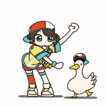 Duck Girl GIF - Duck Girl Girl And Duck GIFs