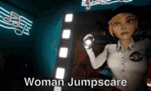 Woman Jumpscare Security Breach GIF