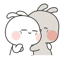 Anh Thien Be Heo Chuppy Bunny GIF - Anh Thien Be Heo Chuppy Bunny Hug GIFs