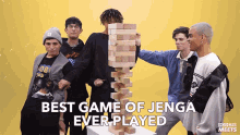 Best Game Of Jenga Every Played Brandon Arreaga GIF - Best Game Of Jenga Every Played Brandon Arreaga Zion Kuwonu GIFs